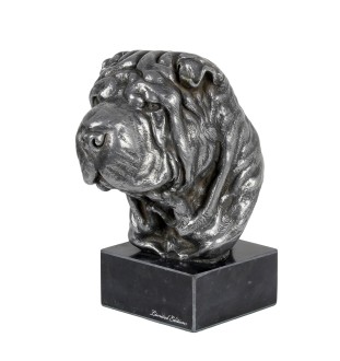 Shar Pei figurki srebrne na kamieniu Art-Dog